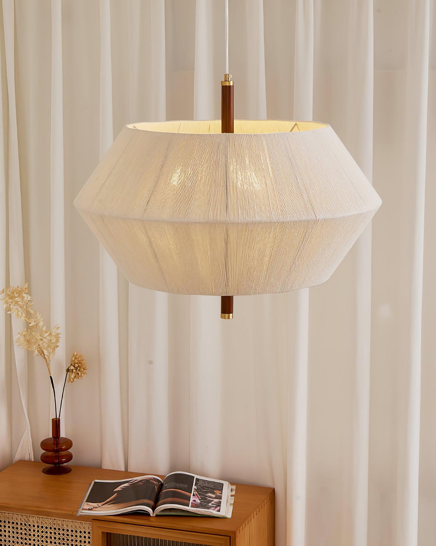 Pendelleuchte Baumwollfaden Schirm Natur-Letslighting