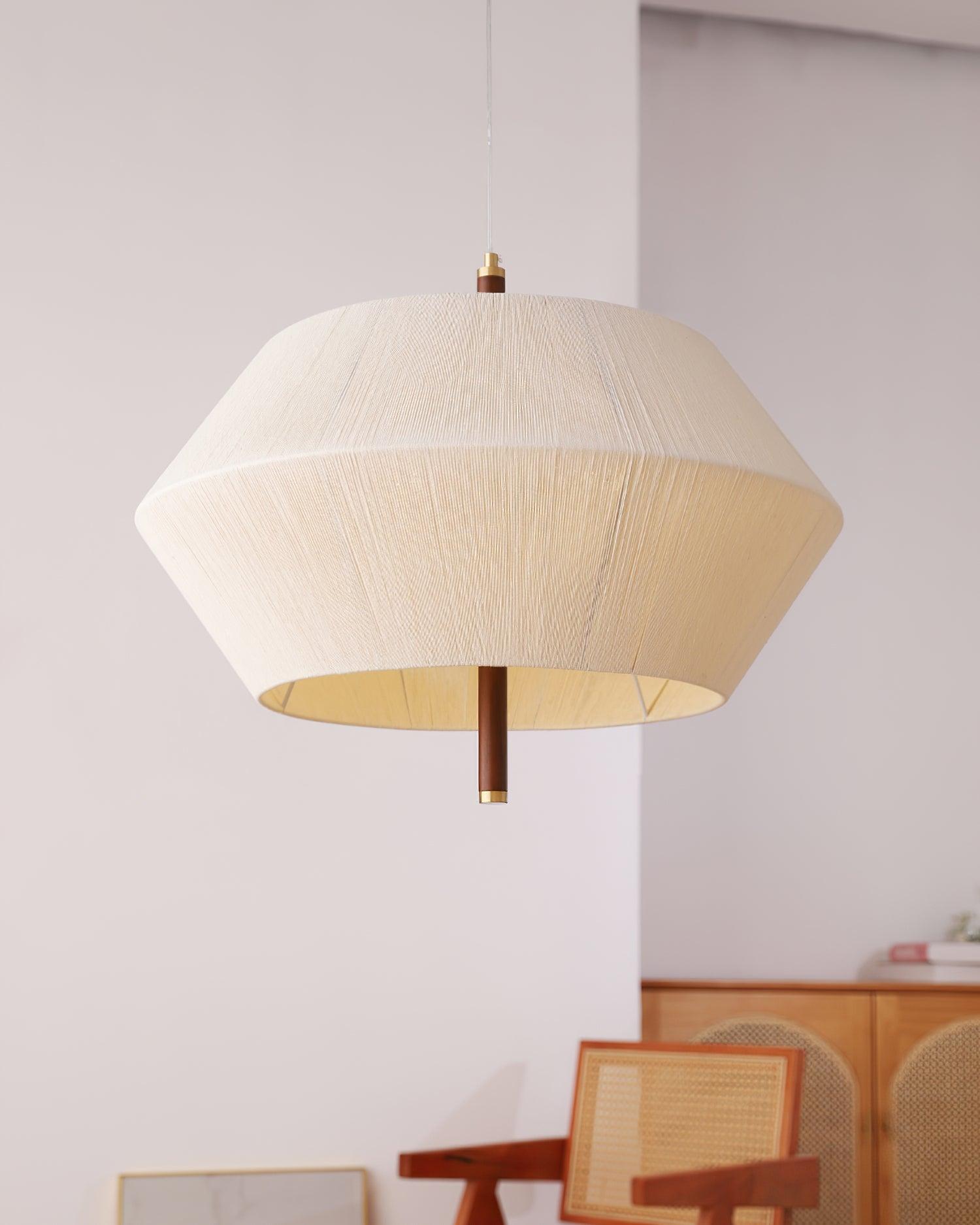 Pendelleuchte Baumwollfaden Schirm Natur-Letslighting