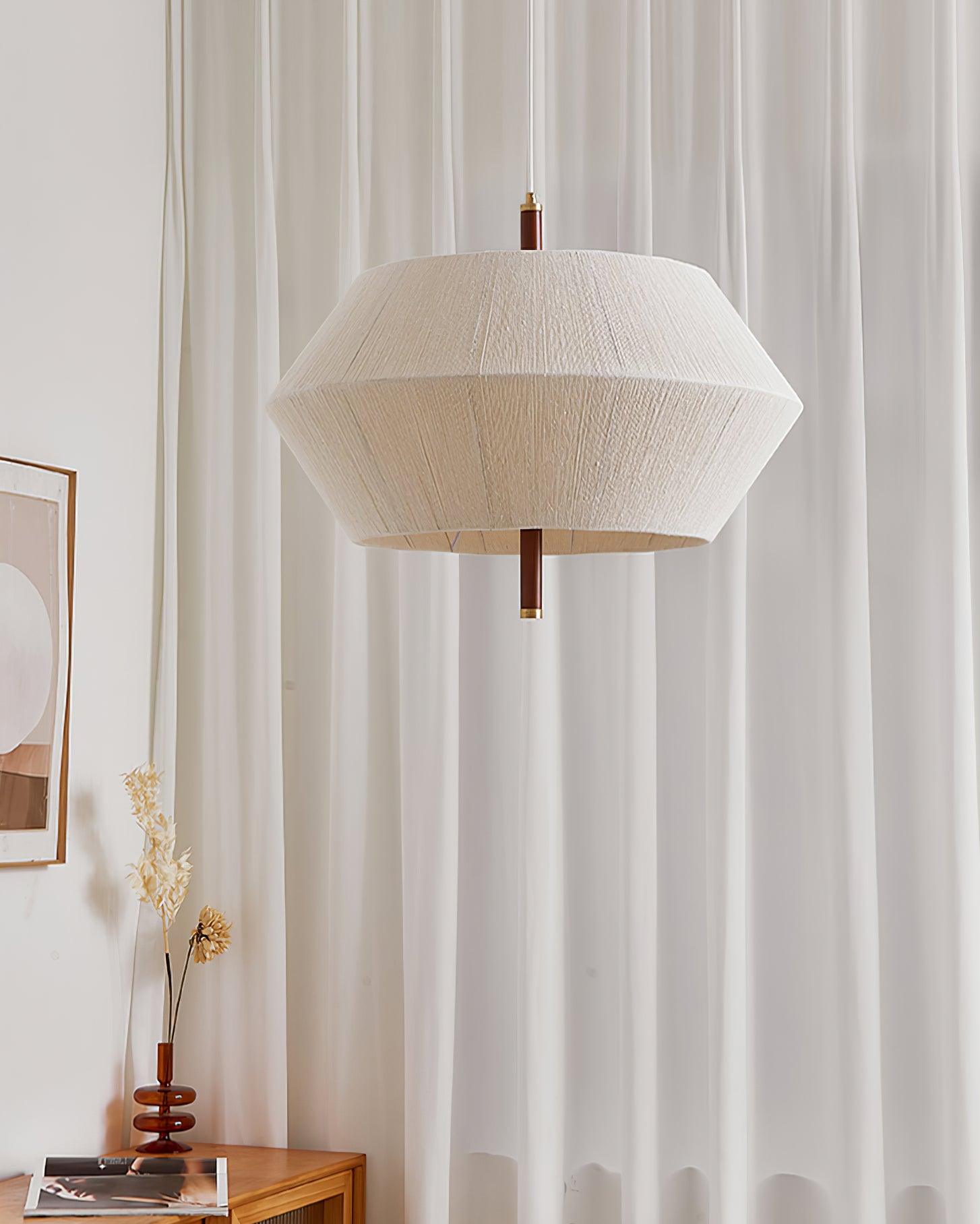 Pendelleuchte Baumwollfaden Schirm Natur-Letslighting