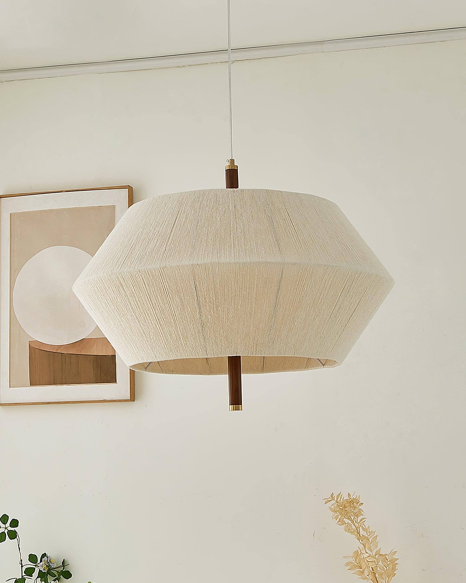 Pendelleuchte Baumwollfaden Schirm Natur-Letslighting