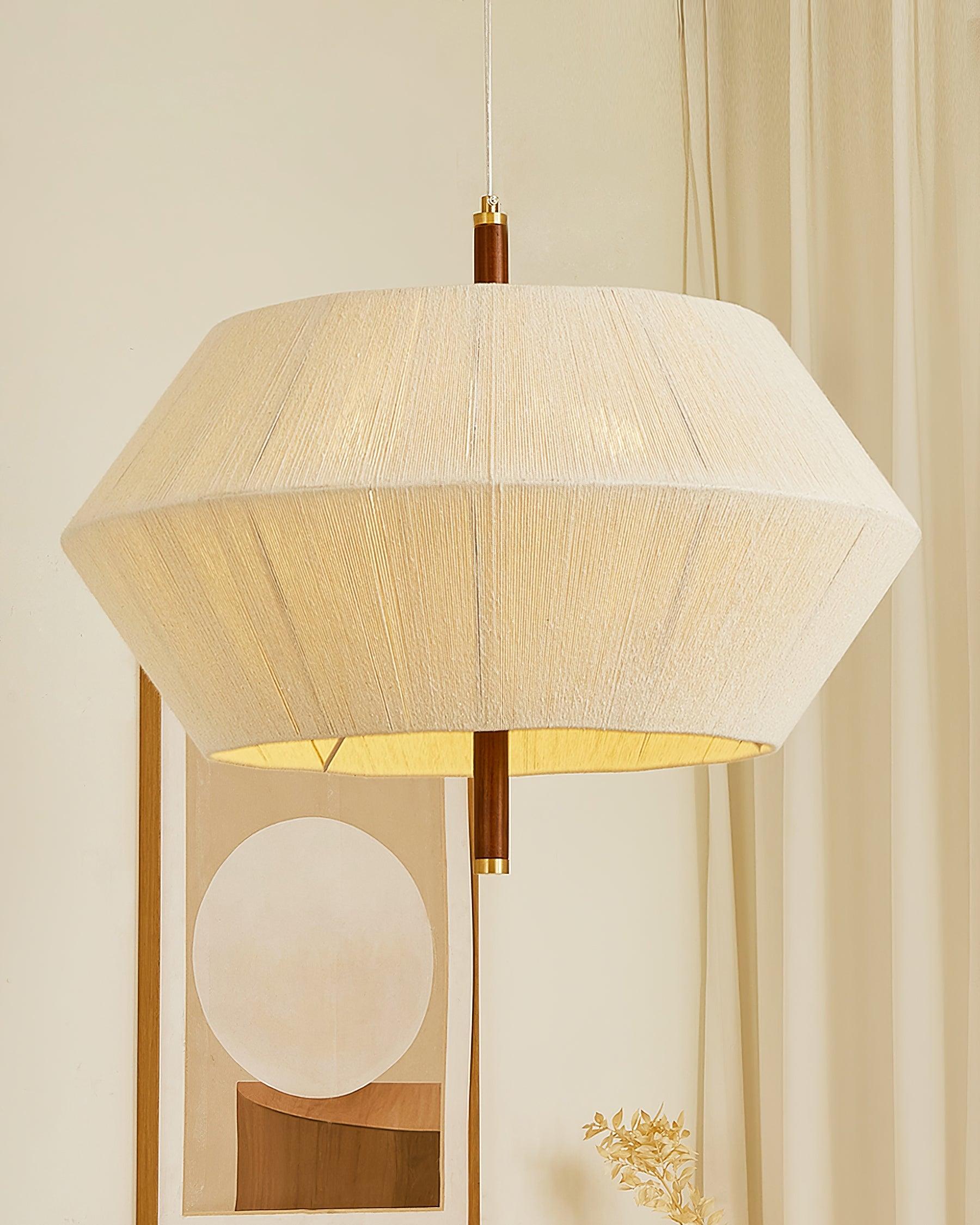 Pendelleuchte Baumwollfaden Schirm Natur-Letslighting