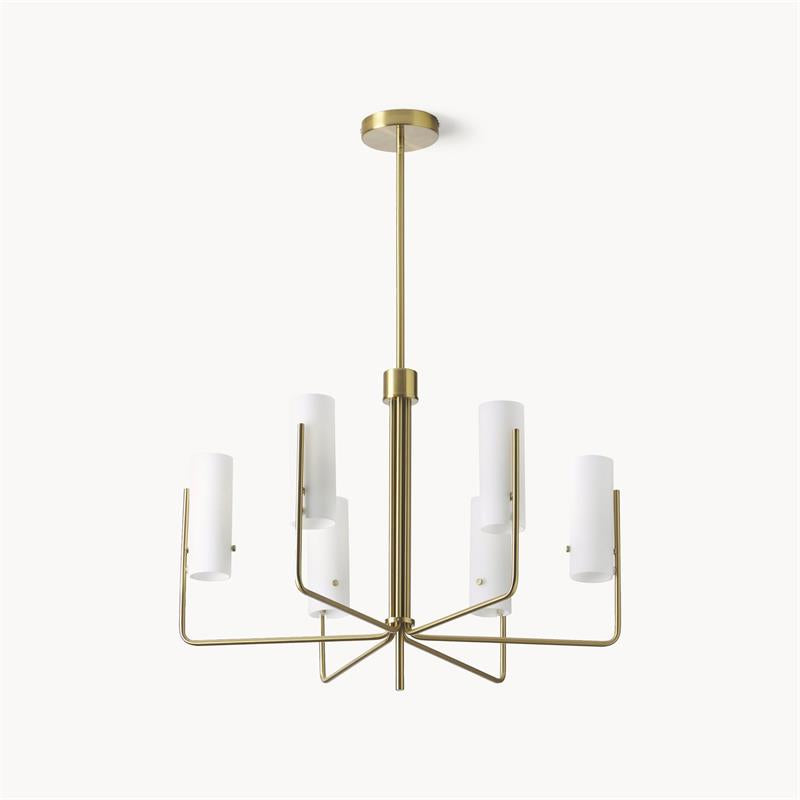 Ivraeus Industrieller Vintage Kronleuchter aus Messing und Glas-Letslighting