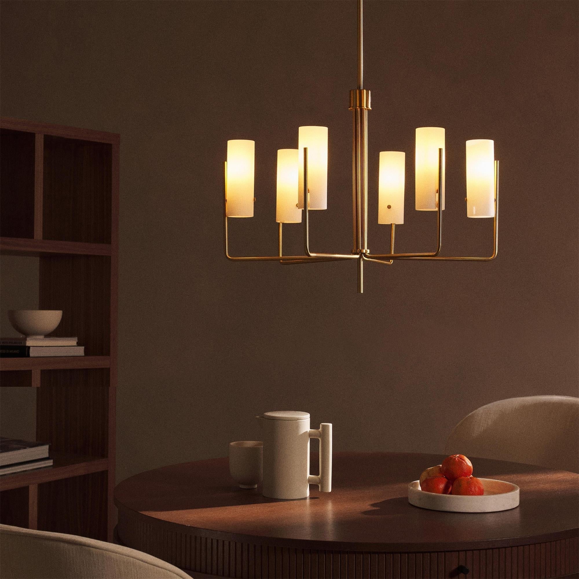 Ivraeus Industrieller Vintage Kronleuchter aus Messing und Glas-Letslighting