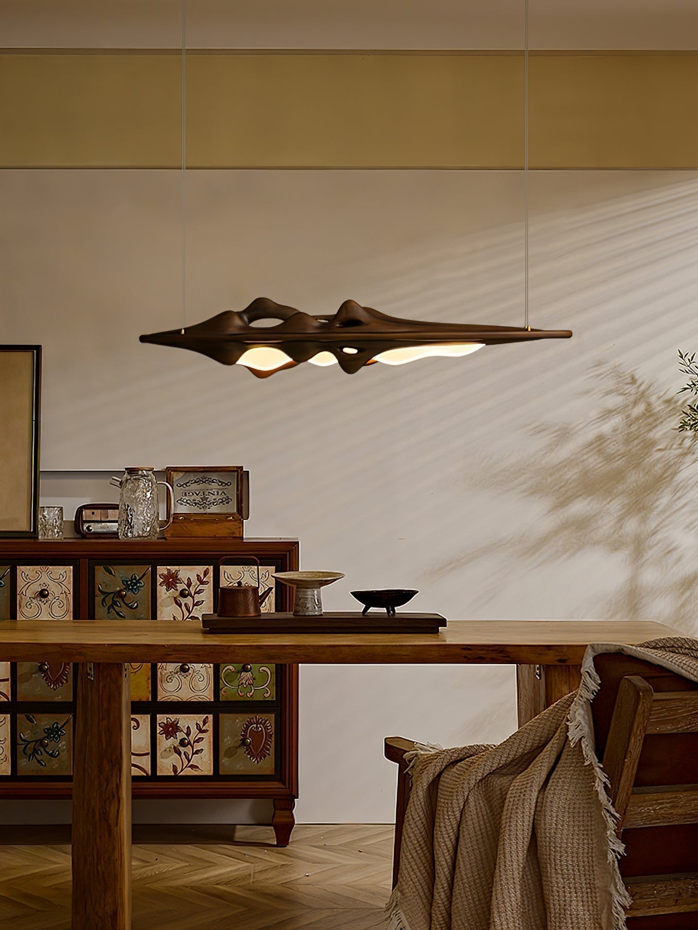 Ulsorira Topografische Holz-Pendelleuchte-Letslighting