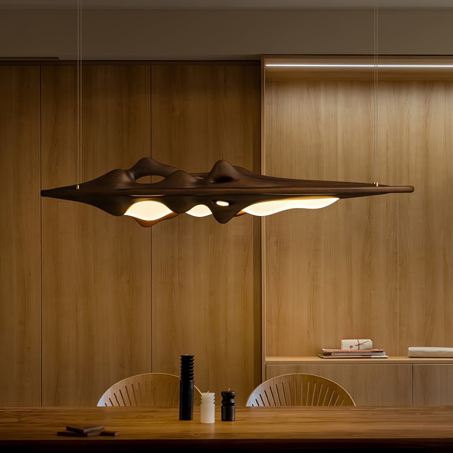 Ulsorira Topografische Holz-Pendelleuchte-Letslighting