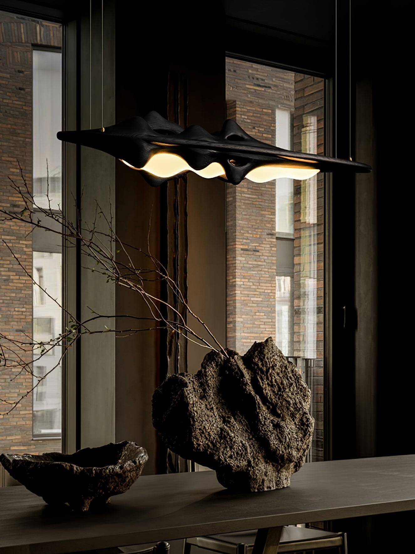 Ulsorira Topografische Holz-Pendelleuchte-Letslighting