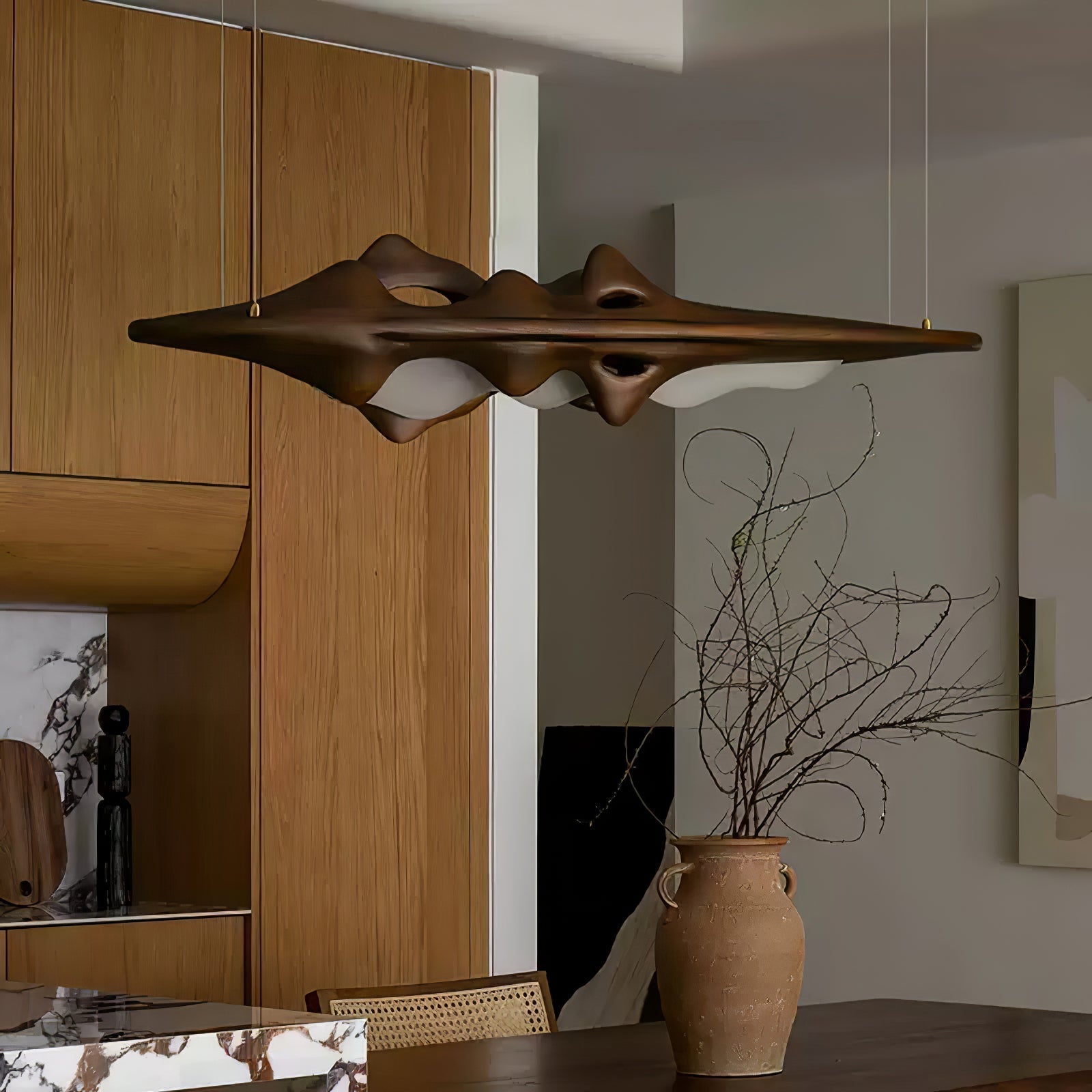 Ulsorira Topografische Holz-Pendelleuchte-Letslighting