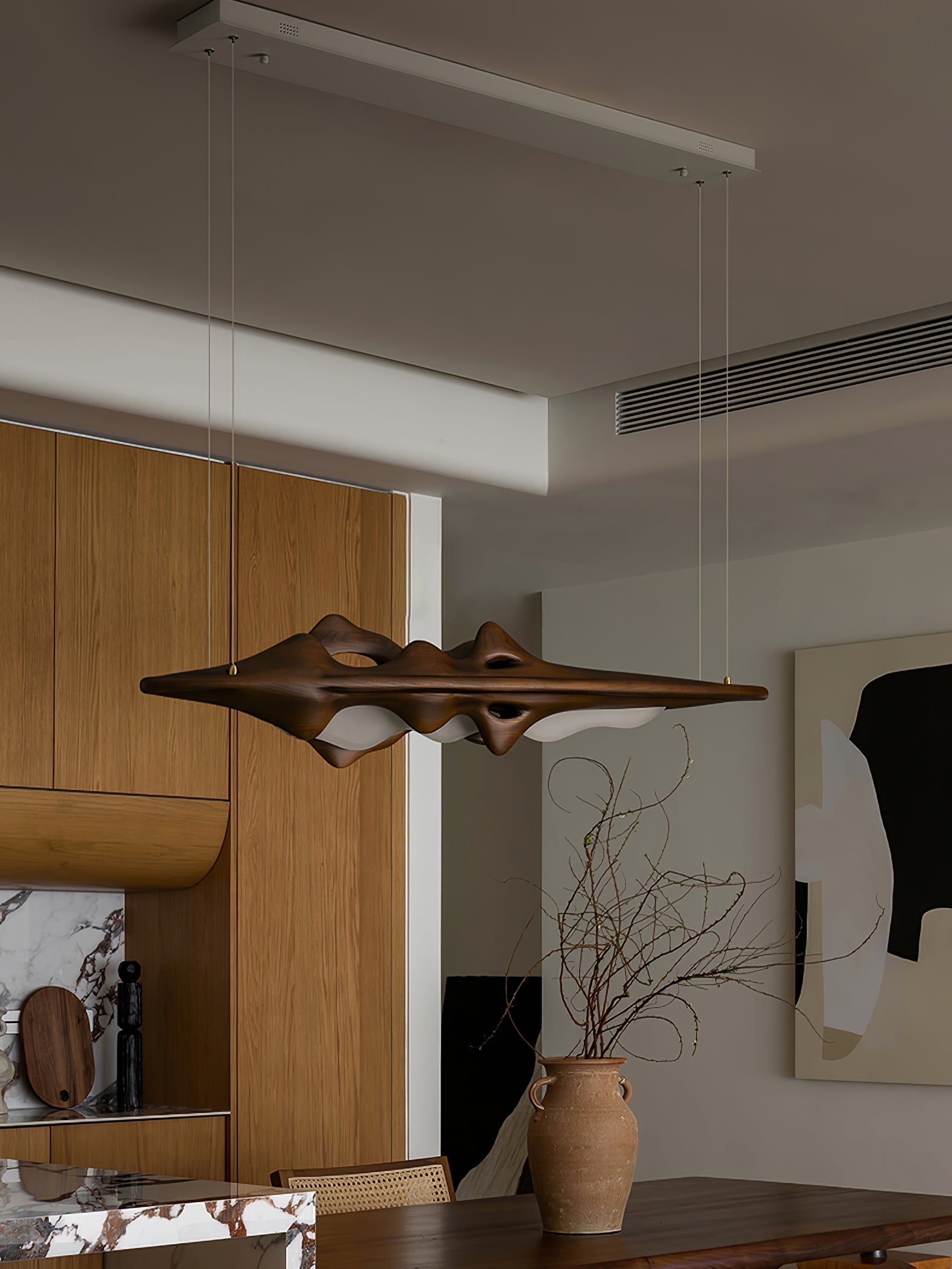 Ulsorira Topografische Holz-Pendelleuchte-Letslighting