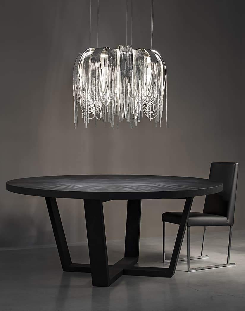 Lustra Kronleuchter Geschichtete Kette Nickel Luxus-Letslighting