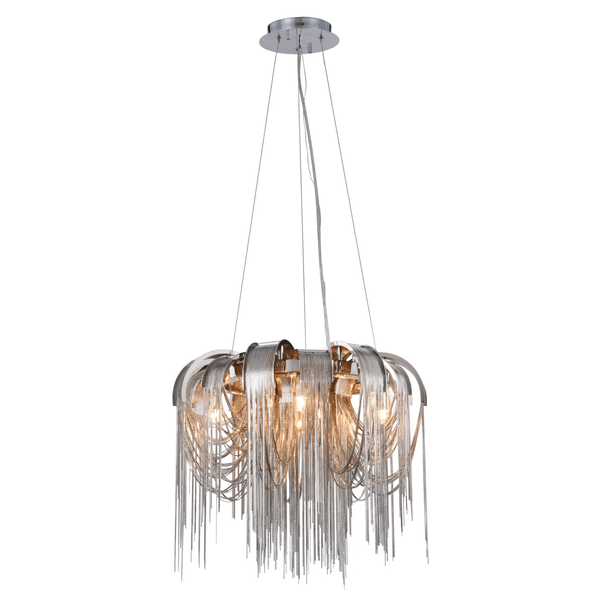 Lustra Kronleuchter Geschichtete Kette Nickel Luxus-Letslighting