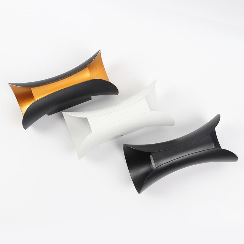 Ray Design Gebogene LED Außenwandleuchte Gold/Schwarz/Weiß Garten/Flur Metall