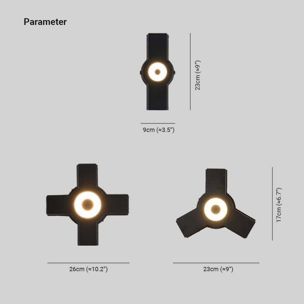 Ray Design LED Wandleuchte Innen/Außen Zweiflamming Wasserdicht Flur/Garten