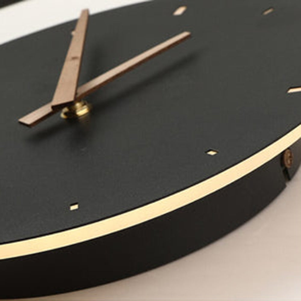 Arisha Modern Wandleuchte, Uhr, Metall, Gold/Schwarz, Wohnzimmer