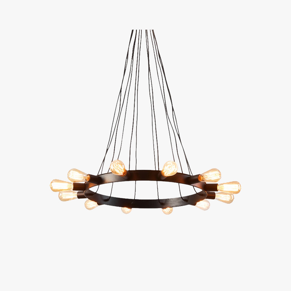 Silva Vintage LED Kronleuchter Braun Metall Wohnzimmer/Bar