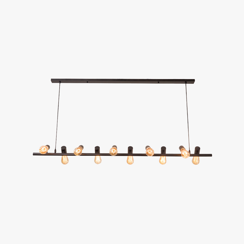 Silva Vintage LED Kronleuchter Schwarz Metall Esszimmer/Wohnzimmer/Bar