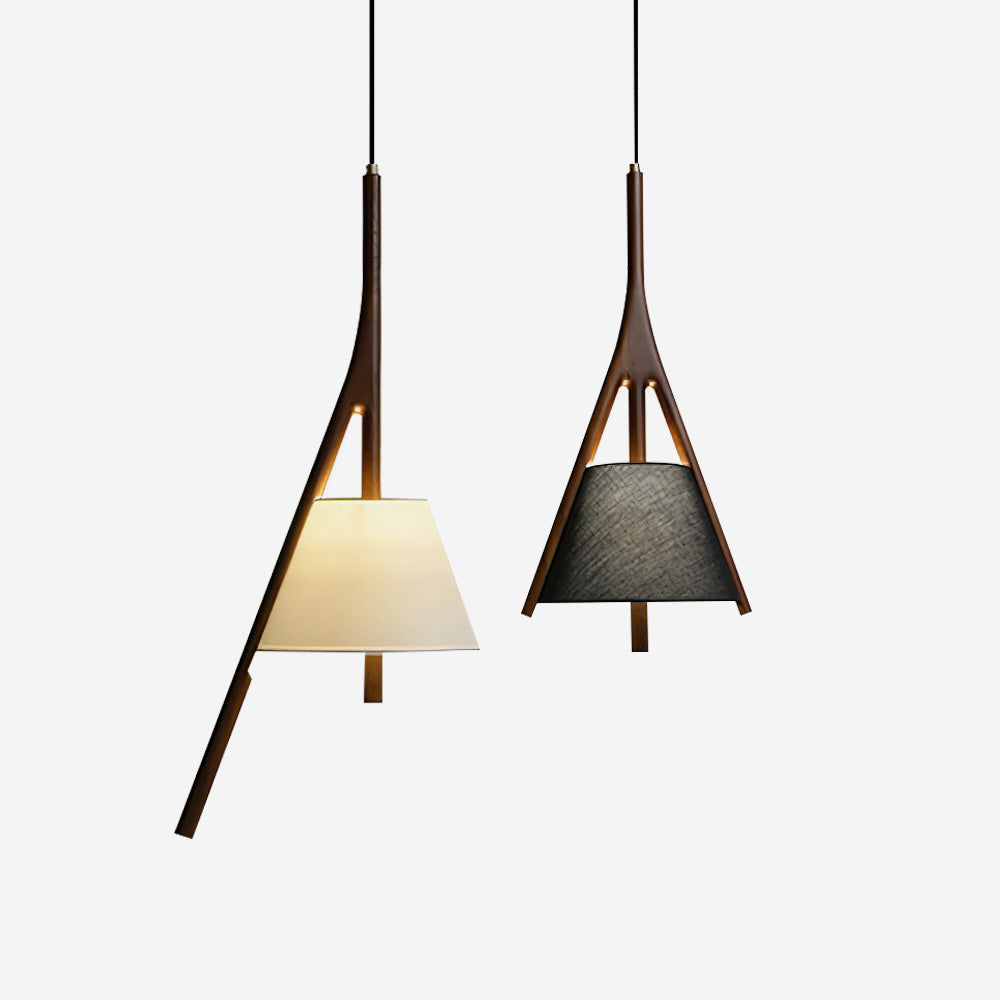 Zovenarae Dreieckige Pendelleuchte aus Holz-Letslighting