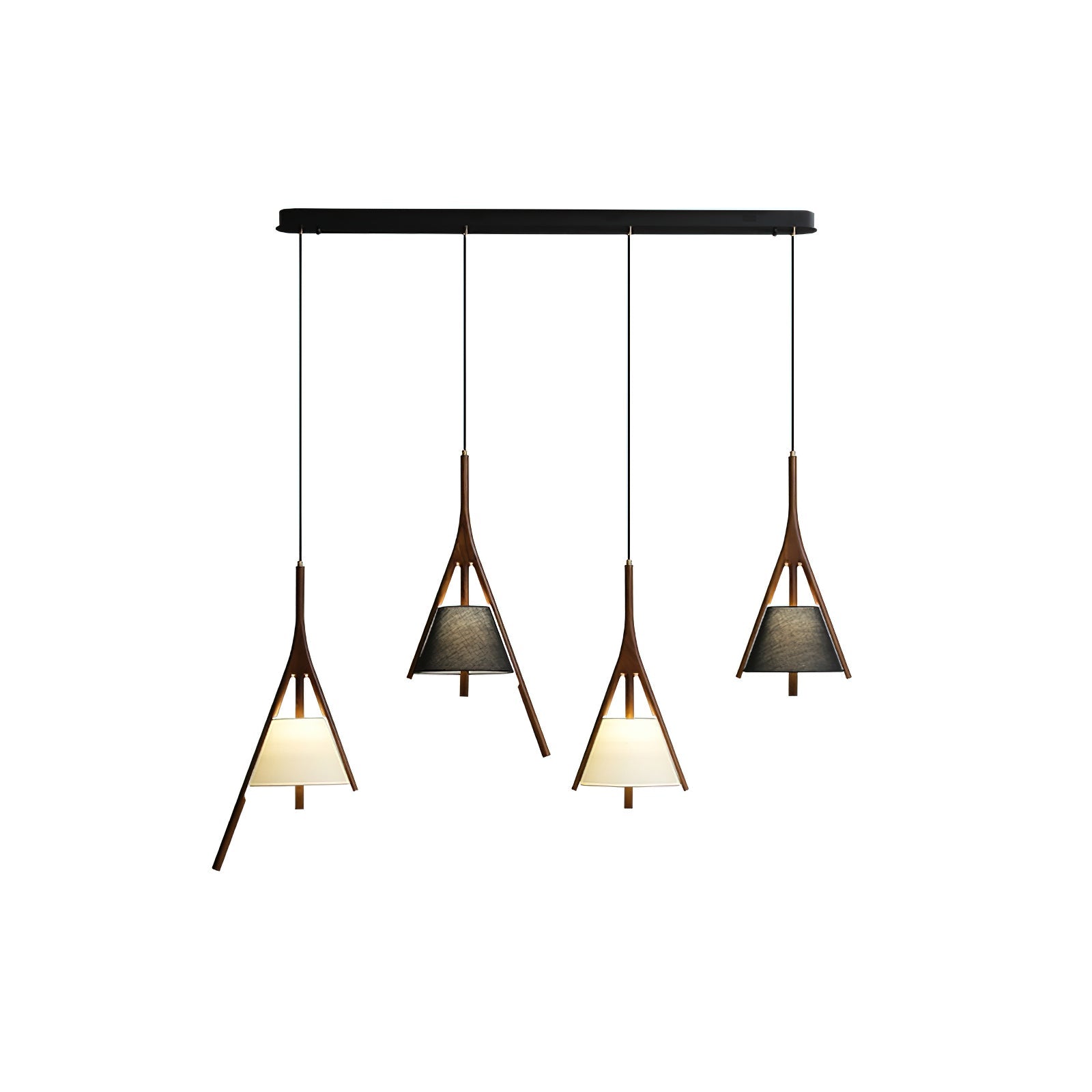 Zovenarae Dreieckige Pendelleuchte aus Holz-Letslighting