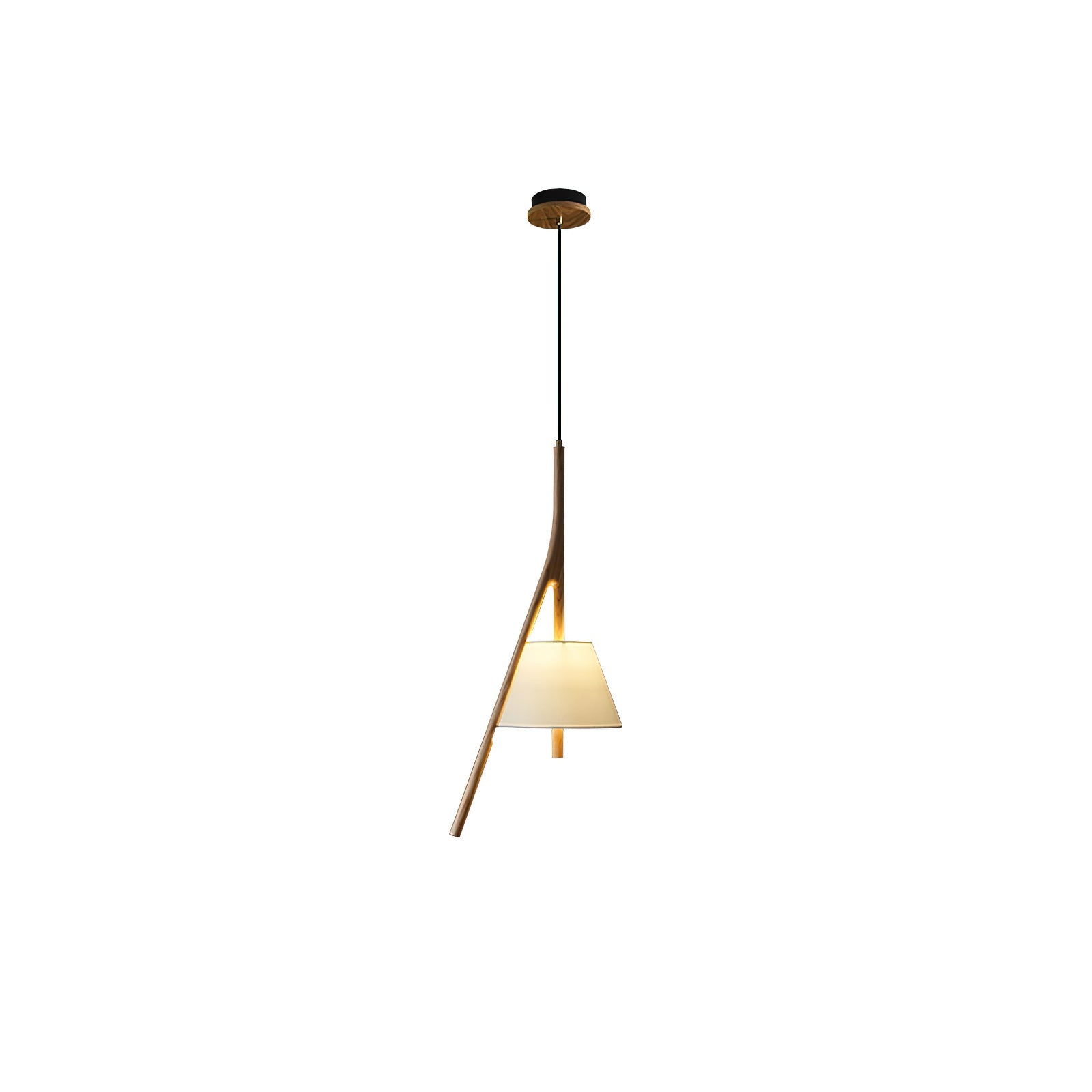 Zovenarae Dreieckige Pendelleuchte aus Holz-Letslighting