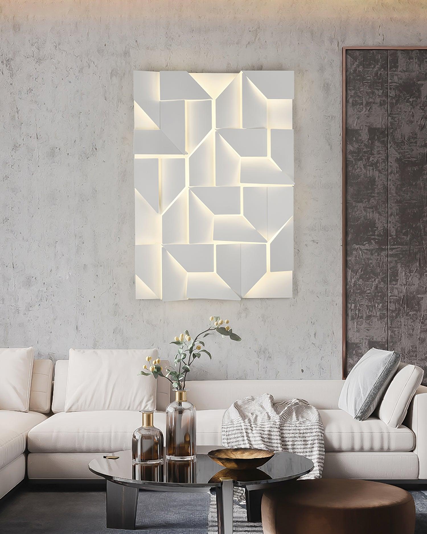 Wandleuchte 3D Geometrisch Panels Geschichtet Licht Kunst Fernbedienung Dimmen Modern-Letslighting
