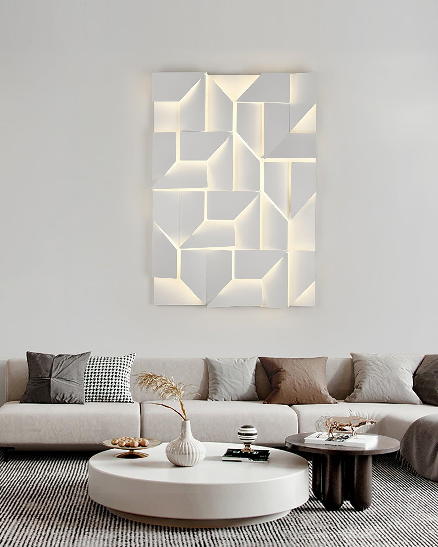 Wandleuchte 3D Geometrisch Panels Geschichtet Licht Kunst Fernbedienung Dimmen Modern-Letslighting