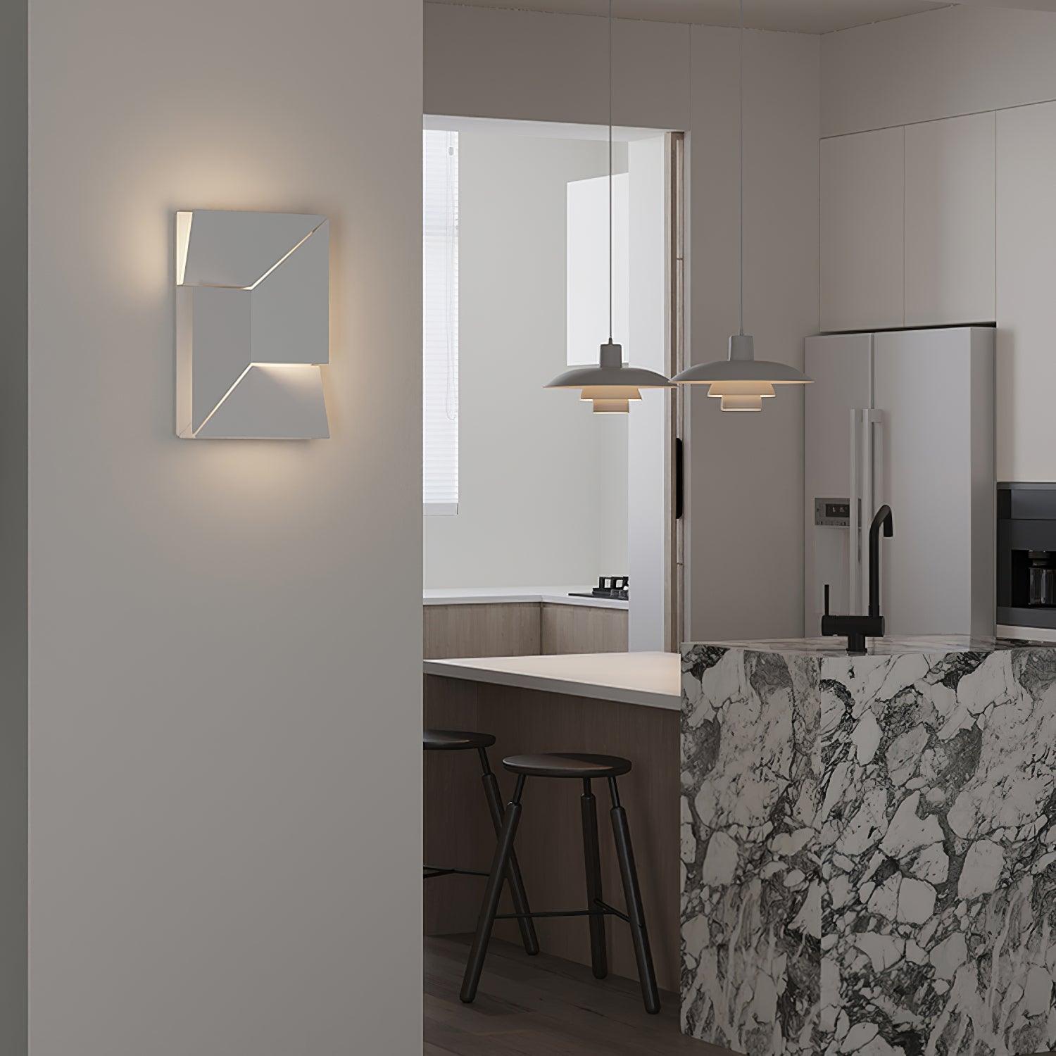 Wandleuchte 3D Geometrisch Panels Geschichtet Licht Kunst Fernbedienung Dimmen Modern-Letslighting