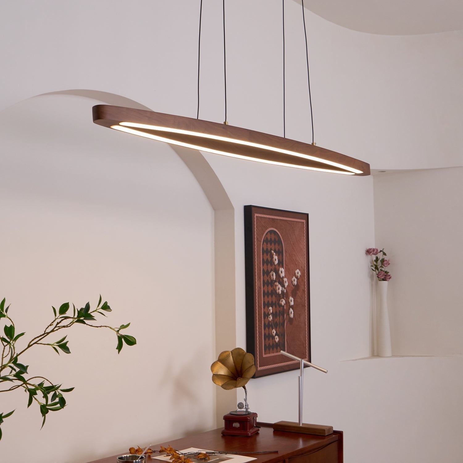 Zentan Holz Minimalistische Pendelleuchte-Letslighting