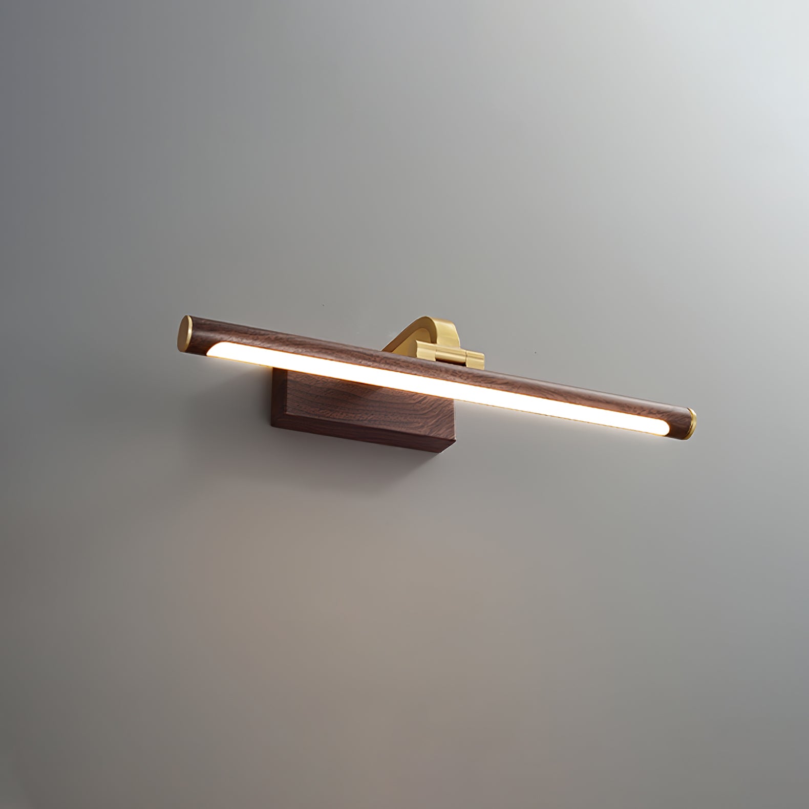 Walnut Color Linear LED Wall Light - Blowlighting