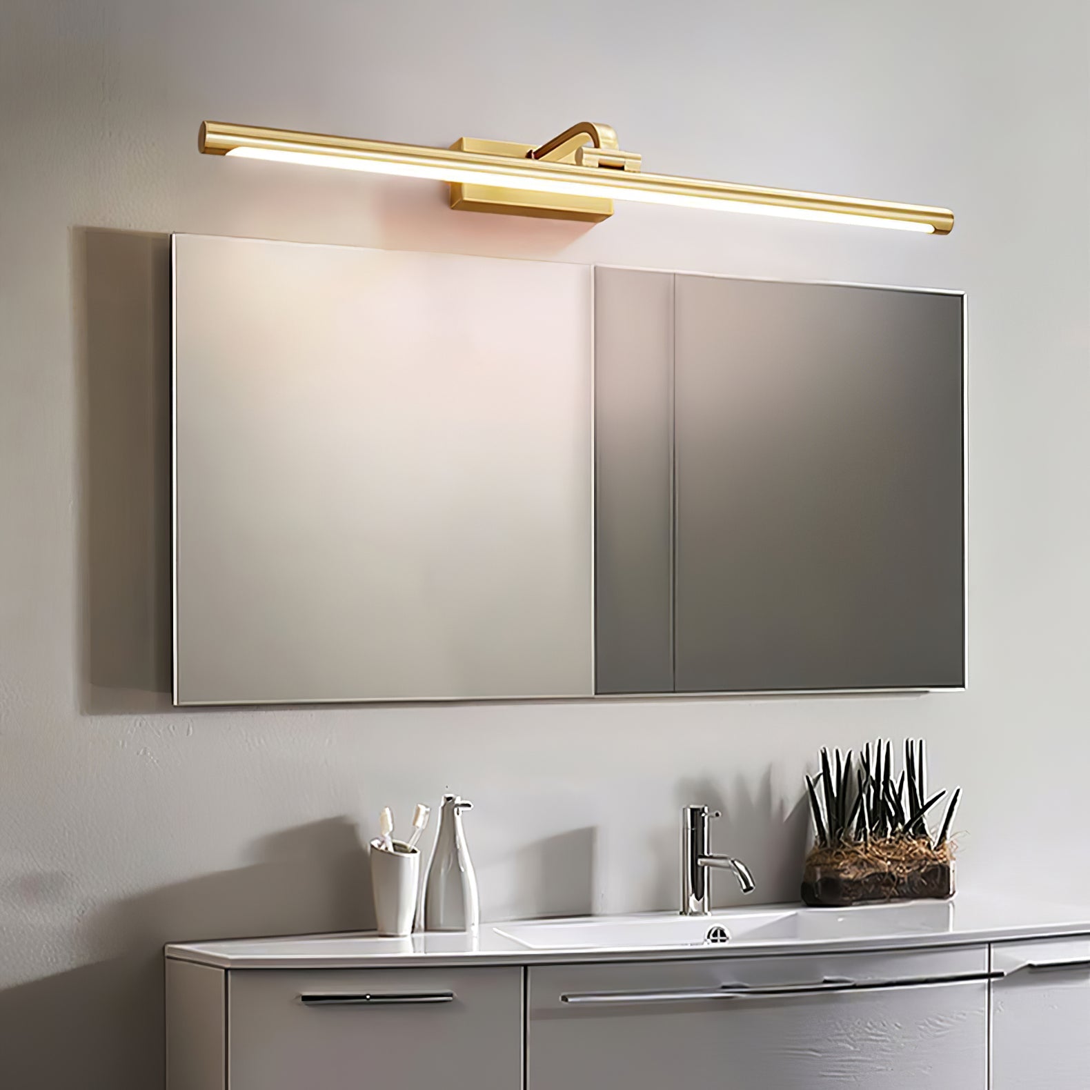 Walnut Color Linear LED Wall Light - Blowlighting
