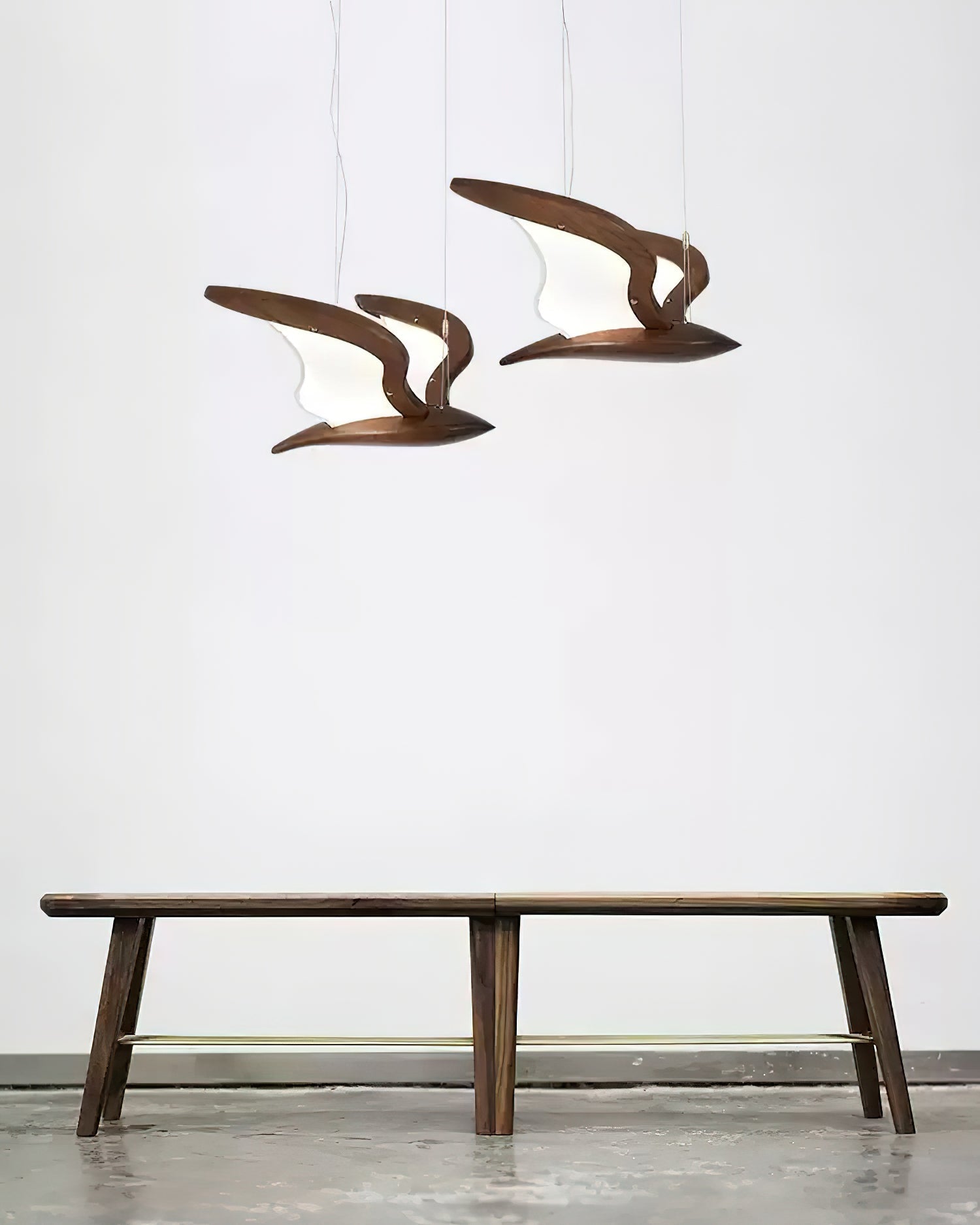 Lustra Kronleuchter Vogelform Holz Skulptur-Letslighting