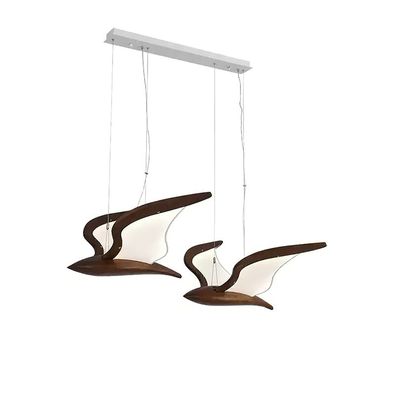 Lustra Kronleuchter Vogelform Holz Skulptur-Letslighting