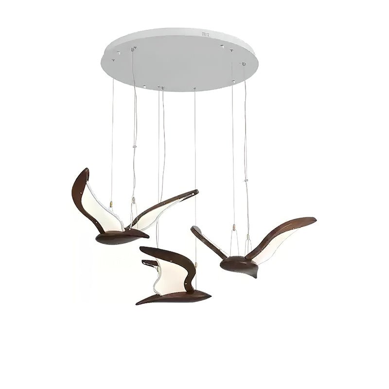 Lustra Kronleuchter Vogelform Holz Skulptur-Letslighting