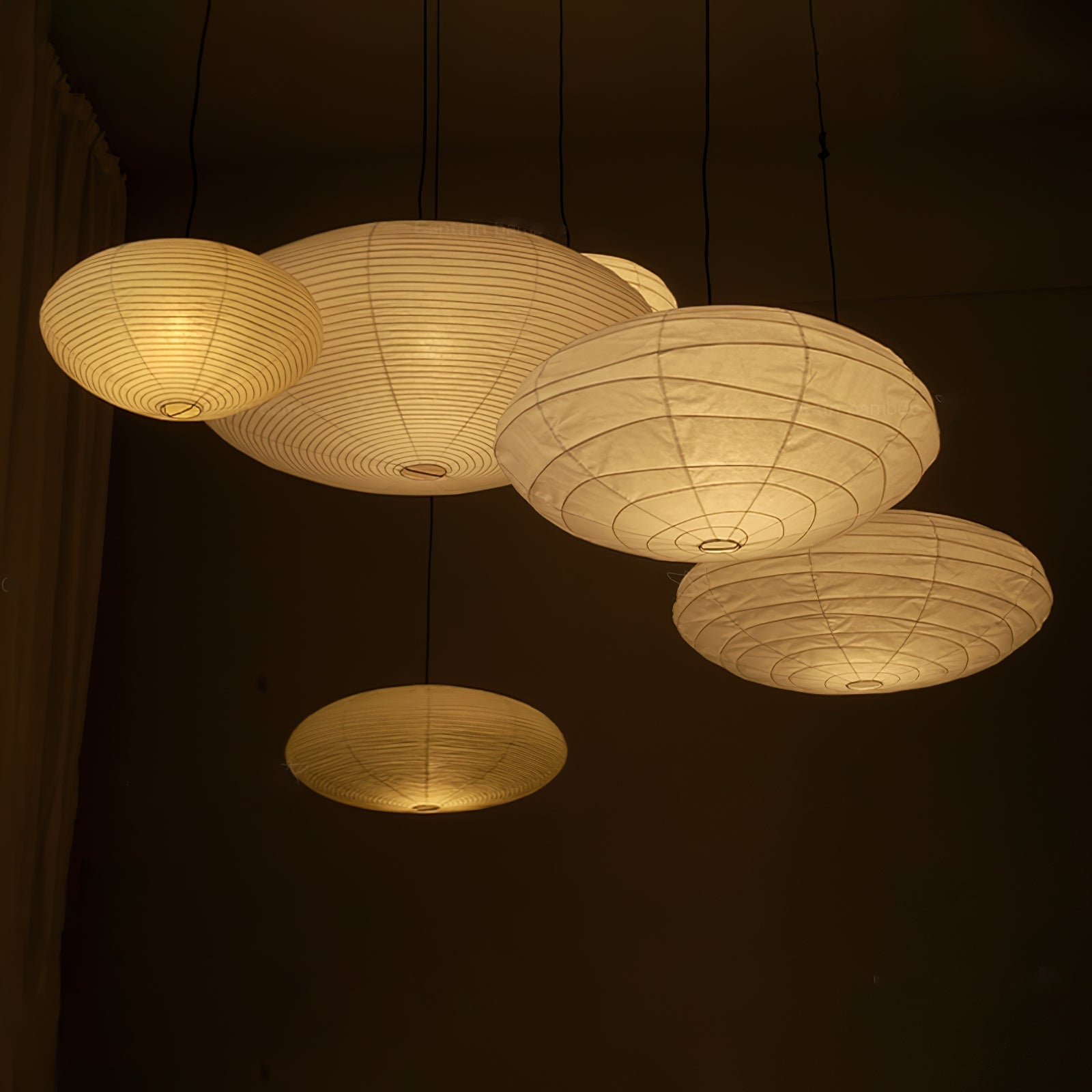 Sente Swag-Pendelleuchte aus Washi-Papier