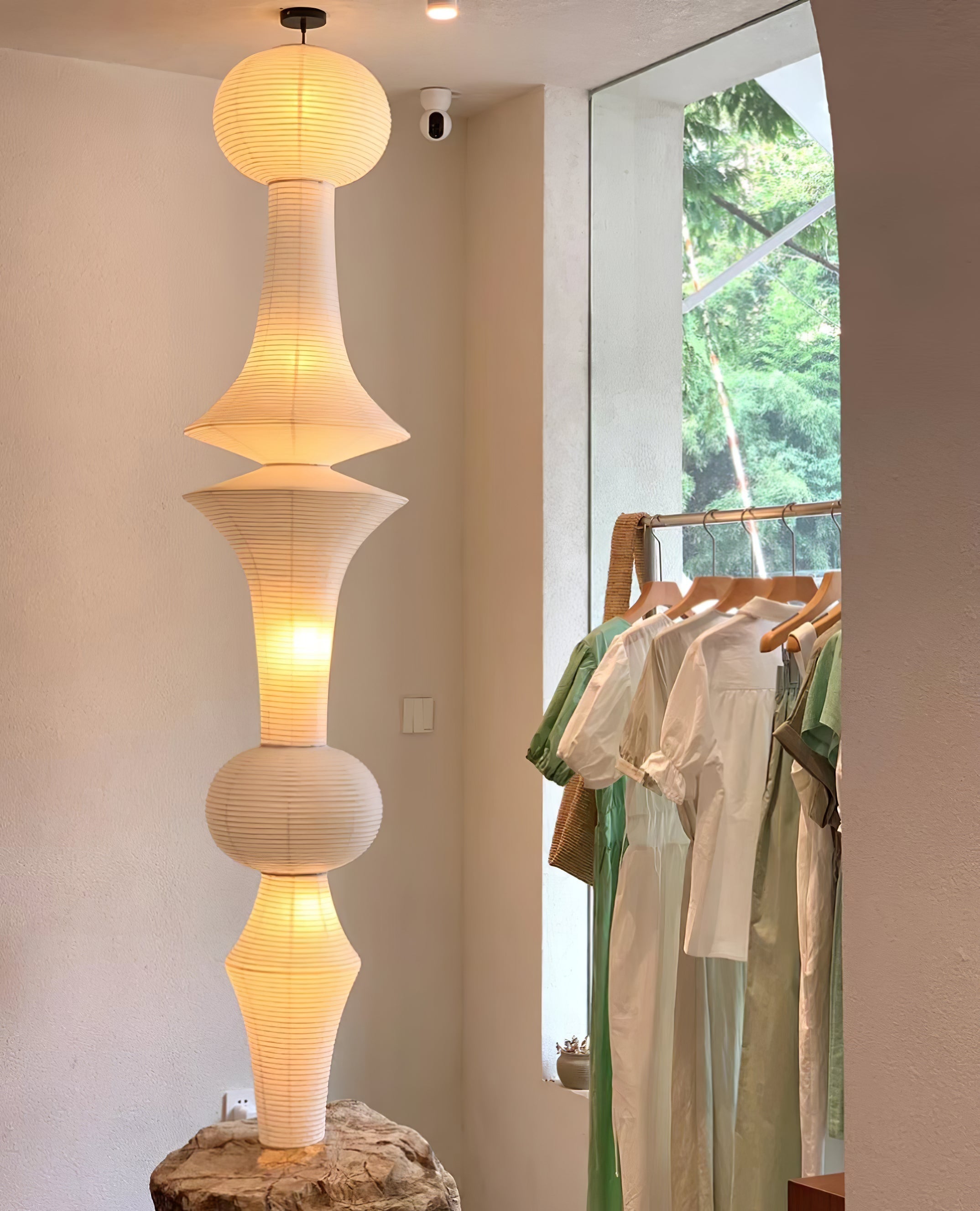 Washi Paper E Pendant Light - Blowlighting