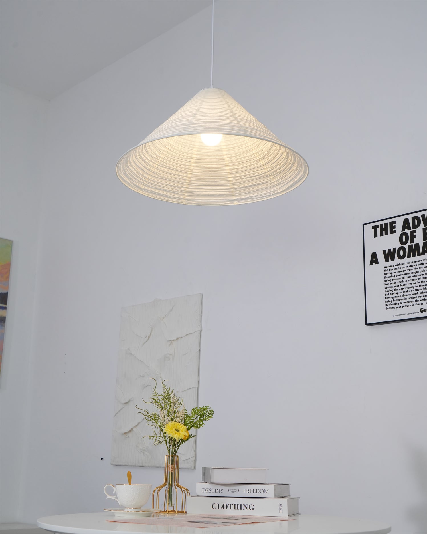 Washi Paper Pyramid Pendant Lamp - Blowlighting