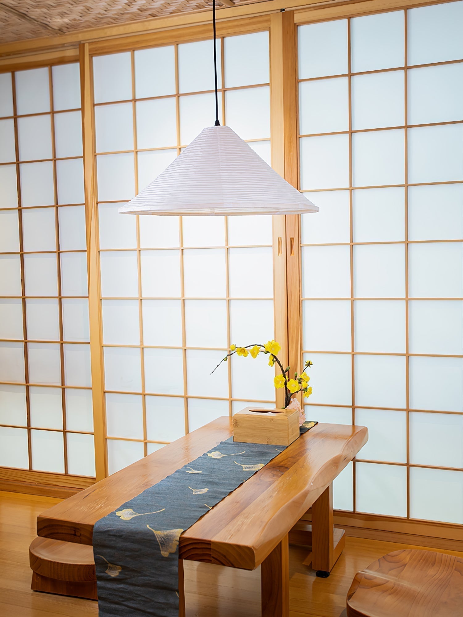 Washi Paper Pyramid Pendant Lamp - Blowlighting