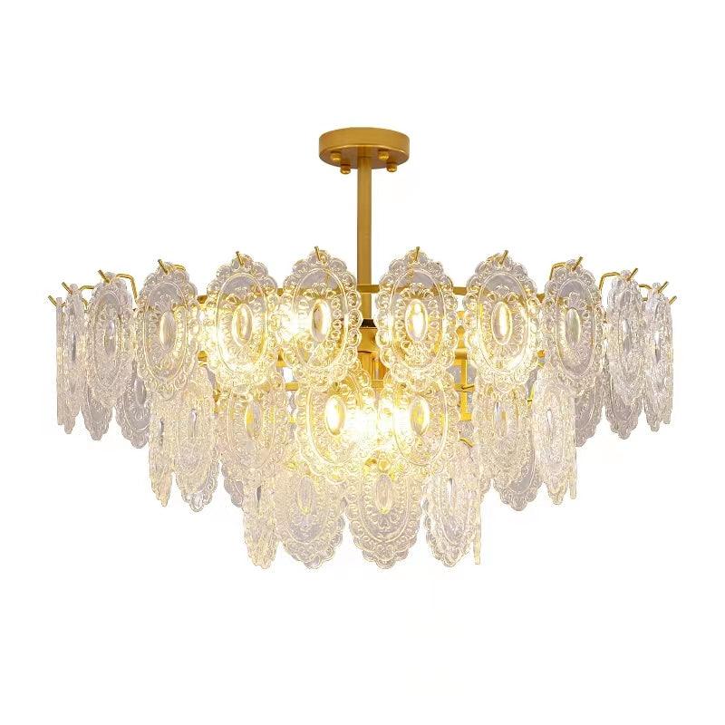 Lustra Lüster Welle Glas Schmiedeeisen Elegant-Letslighting