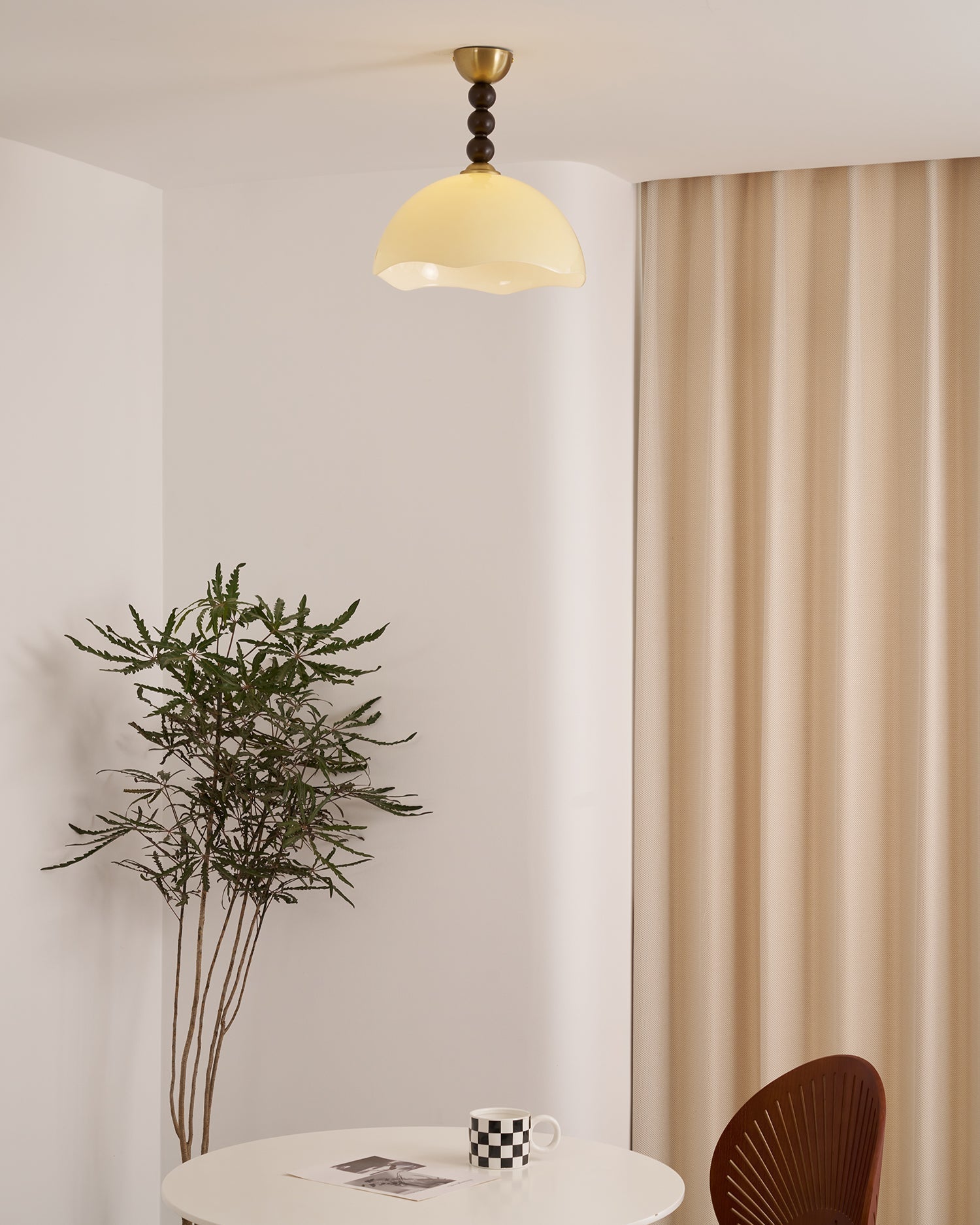 Amberis Vintage Amber Glass Ceiling Light - Letslighting