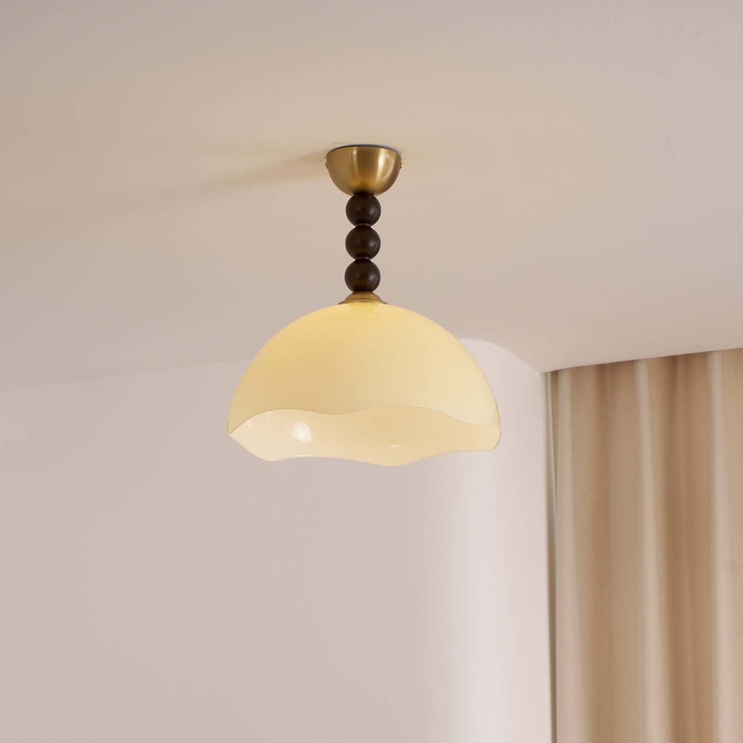 Amberis Vintage Amber Glass Ceiling Light - Letslighting