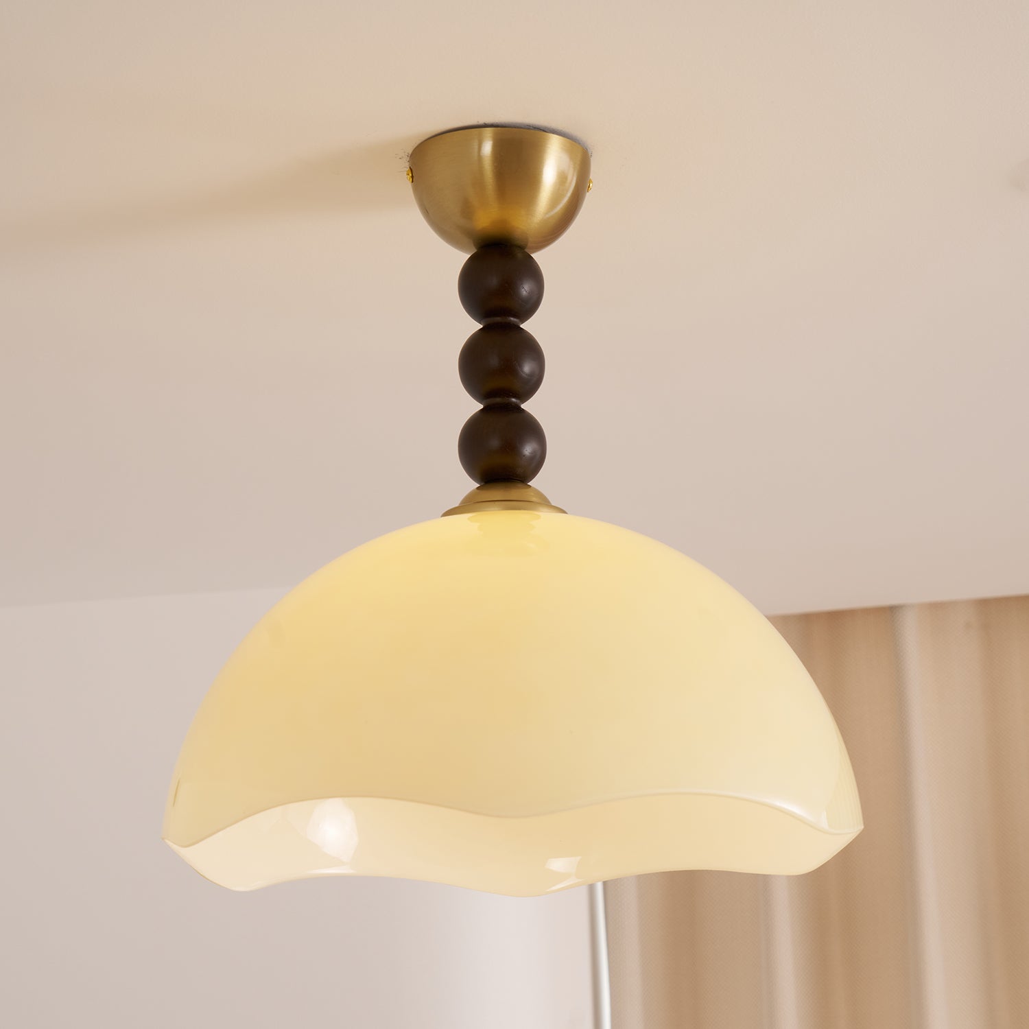Amberis Vintage Amber Glass Ceiling Light - Letslighting