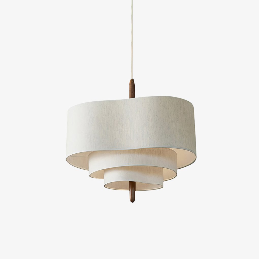 Eldorora Elegante Wellenleiter Holz Stoff Pendelleuchte-Letslighting