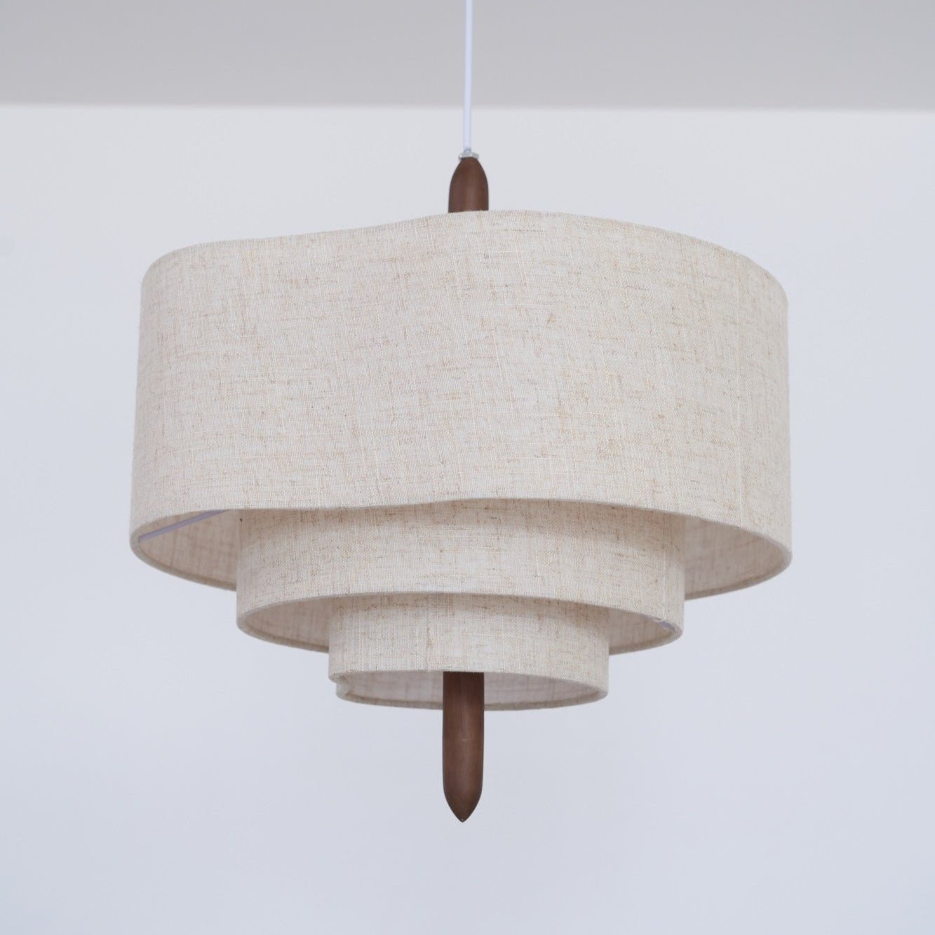 Eldorora Elegante Wellenleiter Holz Stoff Pendelleuchte-Letslighting