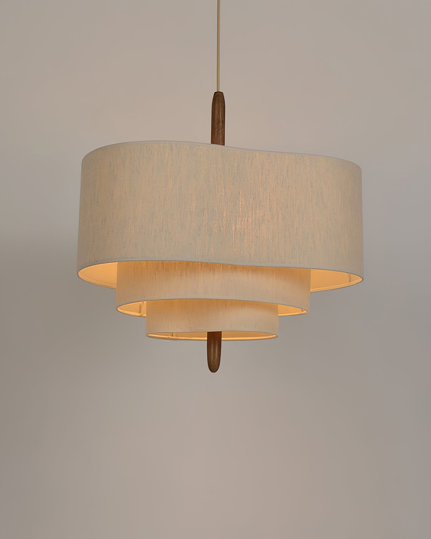 Eldorora Elegante Wellenleiter Holz Stoff Pendelleuchte-Letslighting