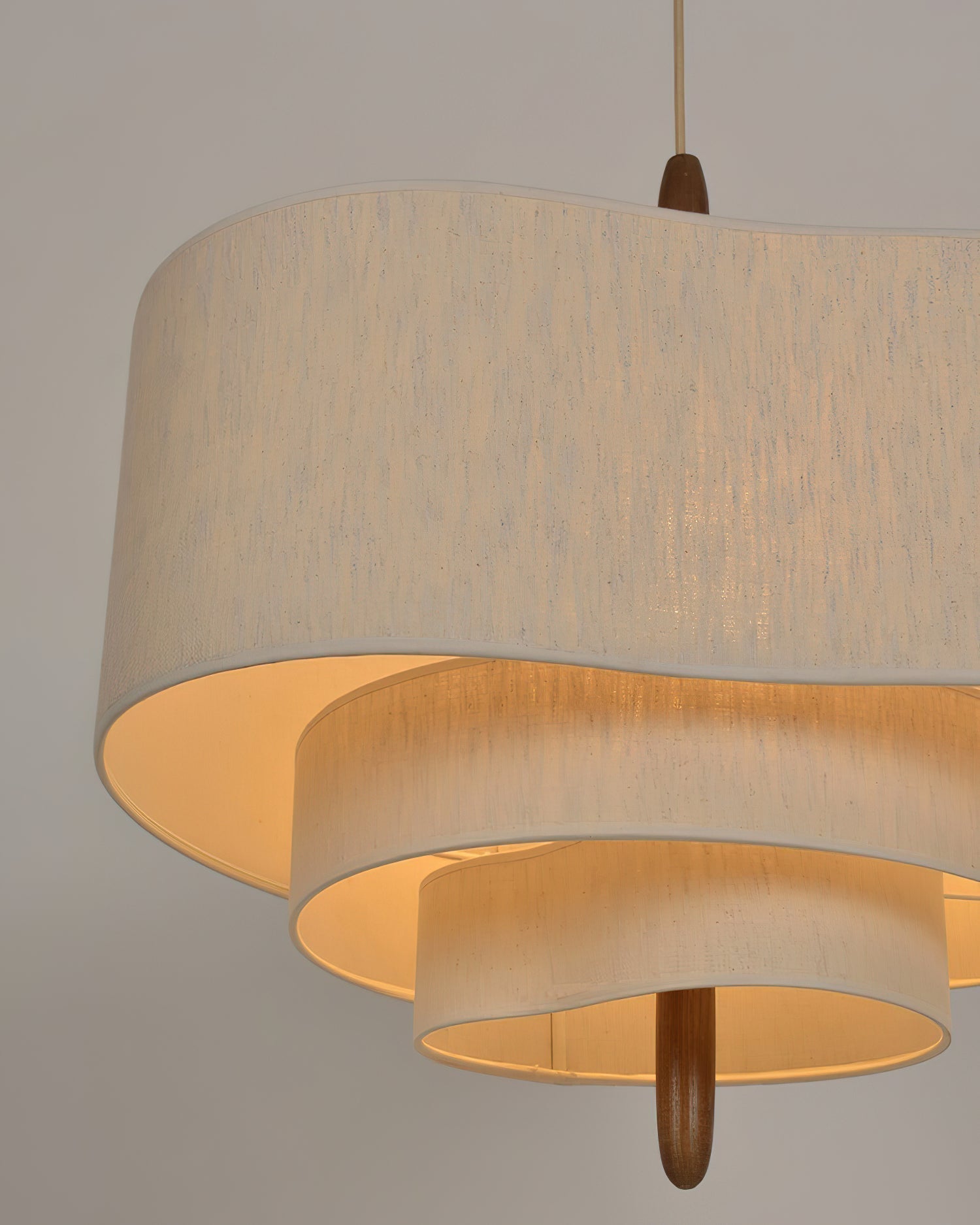 Eldorora Elegante Wellenleiter Holz Stoff Pendelleuchte-Letslighting