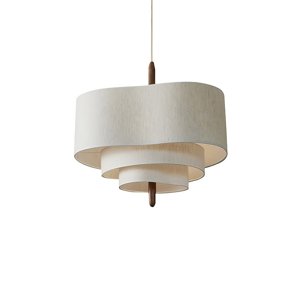 Eldorora Elegante Wellenleiter Holz Stoff Pendelleuchte-Letslighting