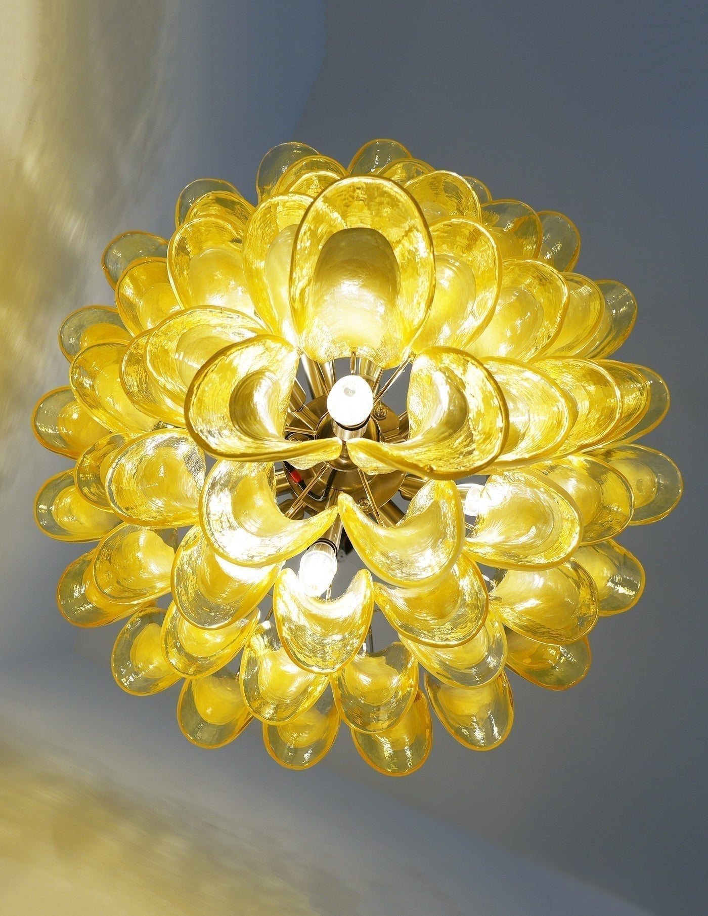 Aurora Chandelier Murano Glass Petal Wave - Blowlighting