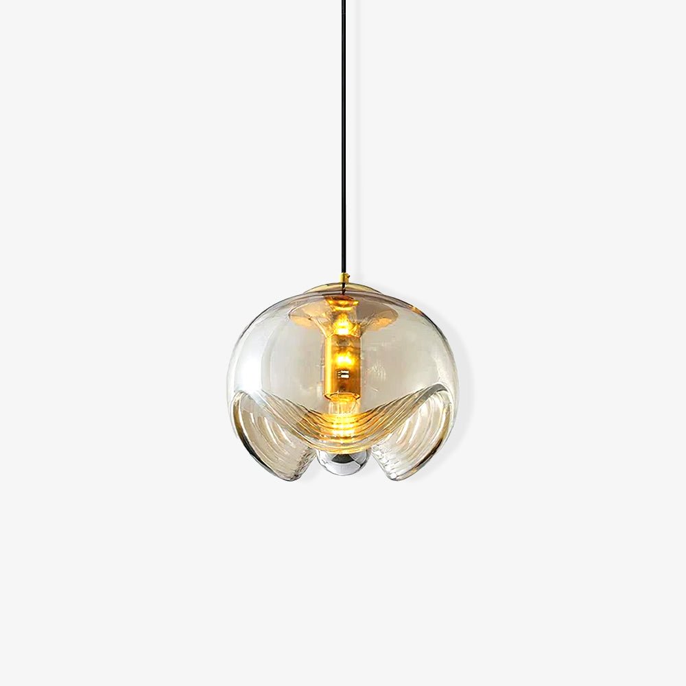 Solara Pendelleuchte Glas Welle Mid-Century Vintage-Letslighting
