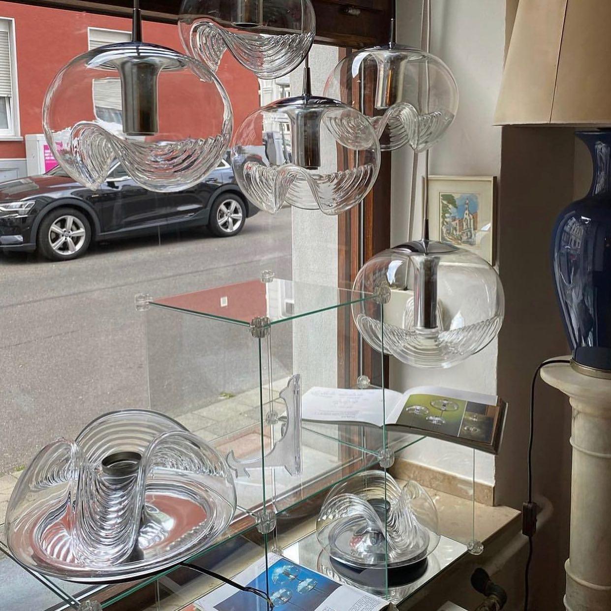 Solara Pendelleuchte Glas Welle Mid-Century Vintage-Letslighting