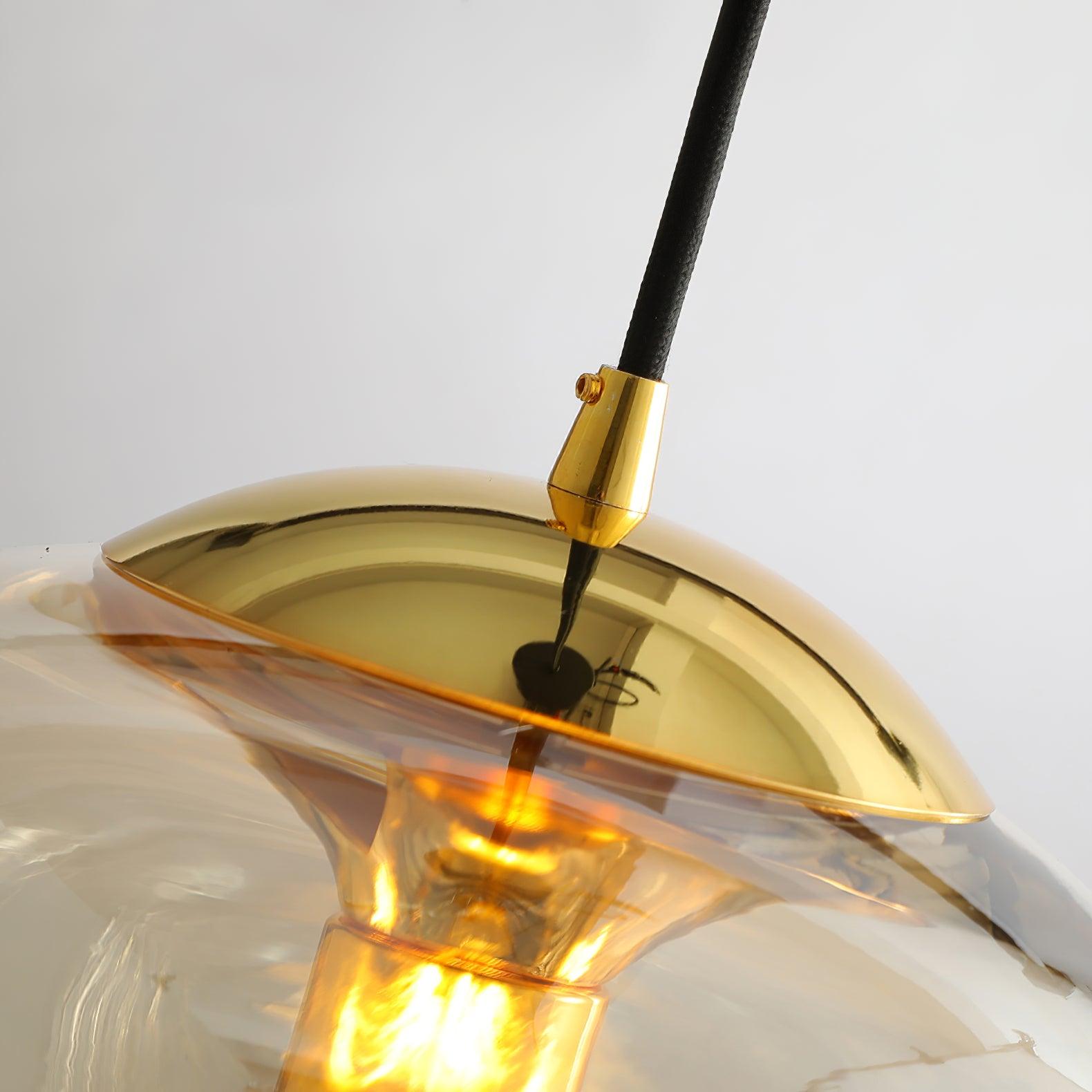 Solara Pendelleuchte Glas Welle Mid-Century Vintage-Letslighting