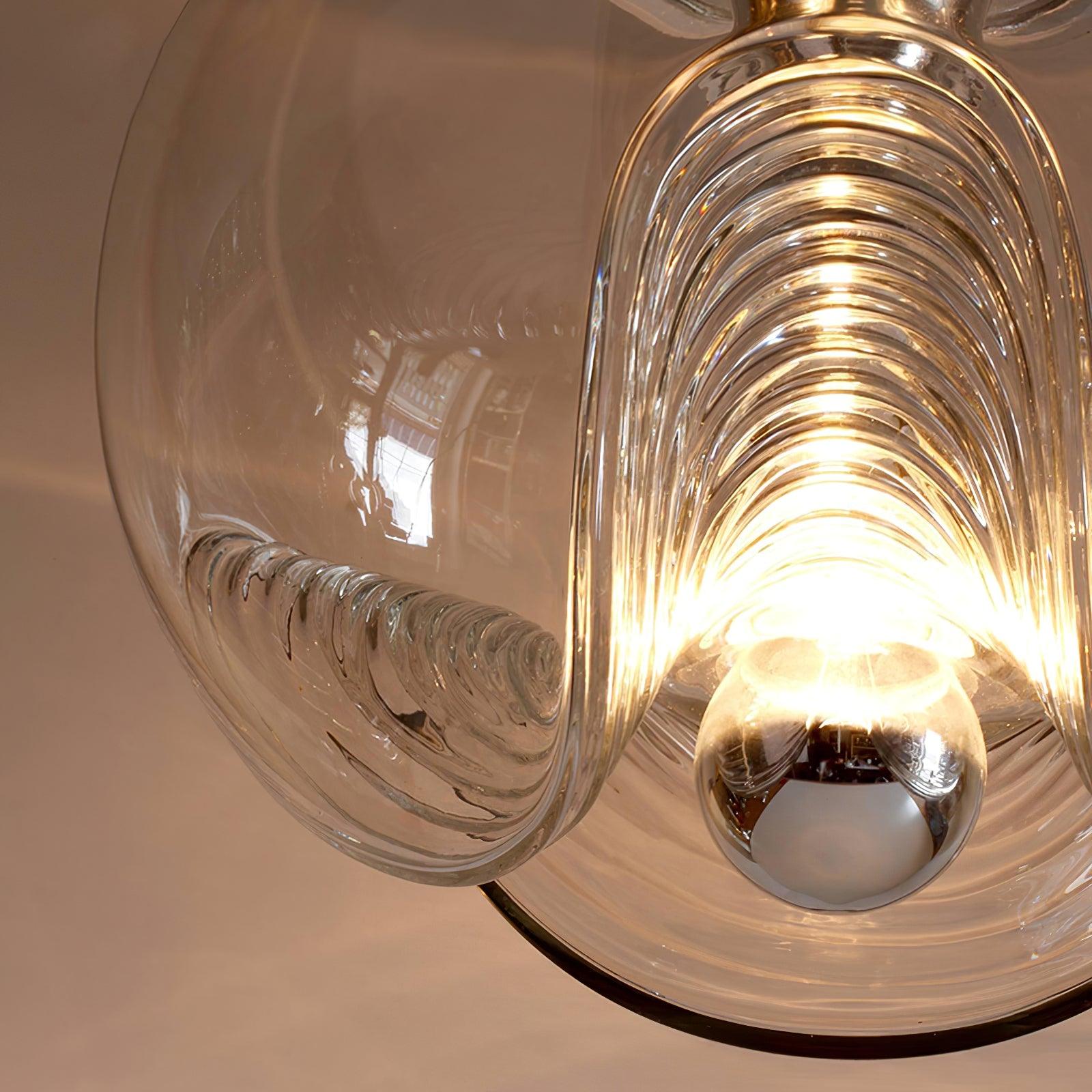 Solara Pendelleuchte Glas Welle Mid-Century Vintage-Letslighting