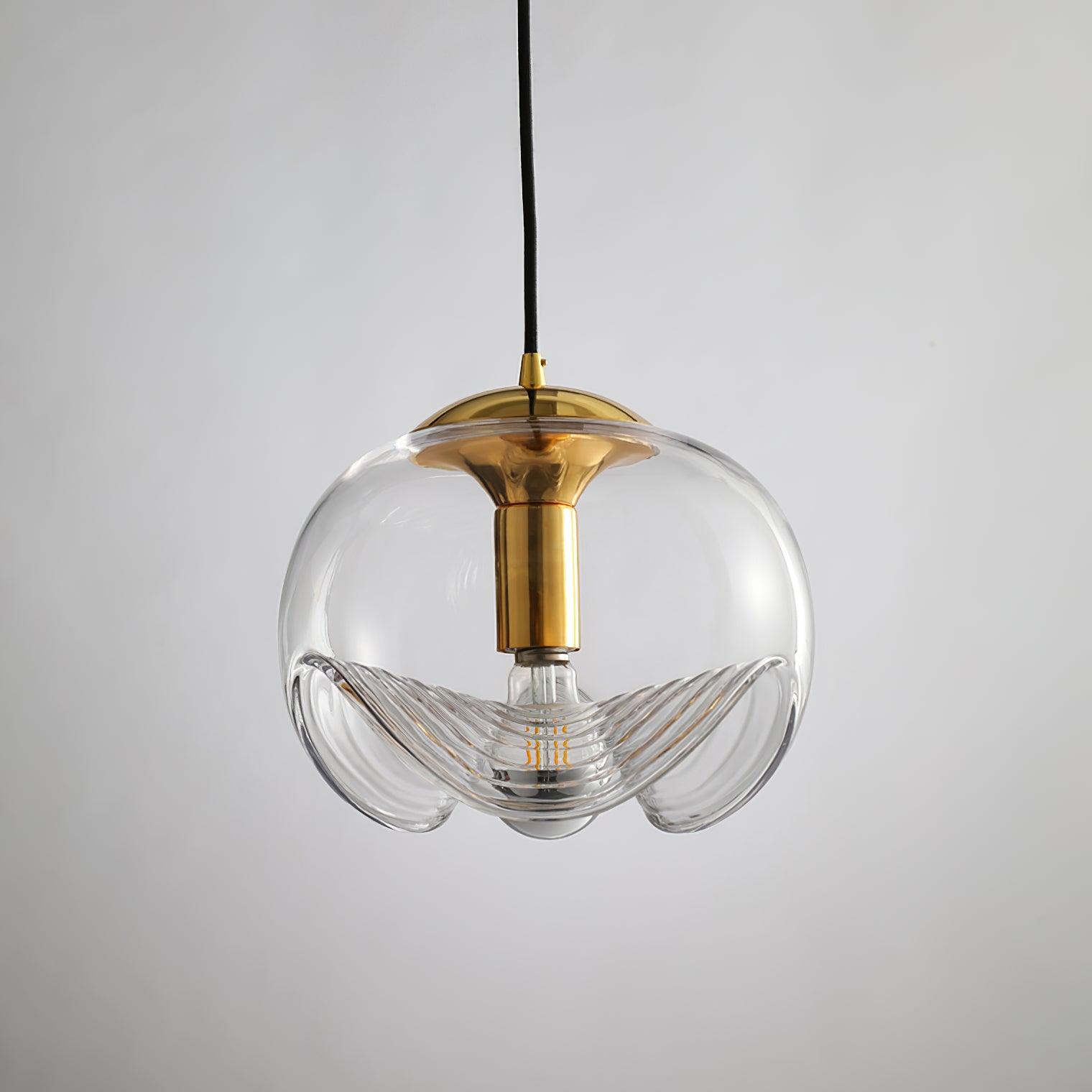 Solara Pendelleuchte Glas Welle Mid-Century Vintage-Letslighting